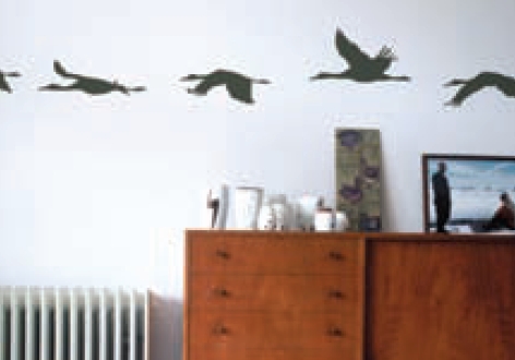 Αυτοκόλλητα τοίχου πετούμενα πουλιά σε ρολό 50*70 εκατοστά