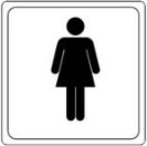 Ταμπέλα "Τουαλέτες γυναικών" ανοξείδωτη αυτοκόλλητη 14*14 εκατοστά