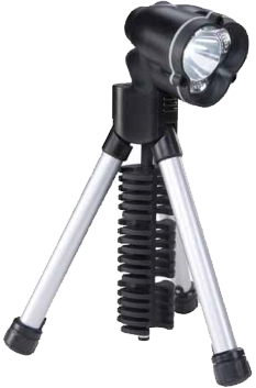 Tripod flashlight black