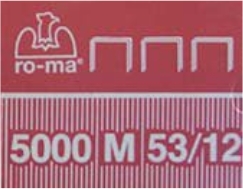 Δεσμίδα με 5000 δίχαλα για καρφωτικά TYPE-53 ύψος 12 χιλιοστά