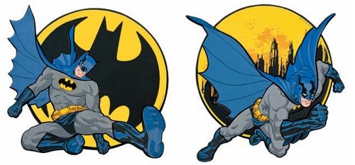 Σετ με 2 αφρώδη διακοσμητικά πλαστικά Batman