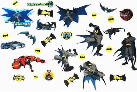 Σετ με πολλά μικρά αυτοκόλλητα διακοσμητικά Batman - Κάντε κλικ στην εικόνα για να κλείσει