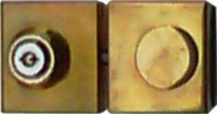 Πρόσθετη κλειδαριά κρυστάλλινης πόρτας καταστημάτων χρυσαφί με 3 κλειδιά Cryptonite