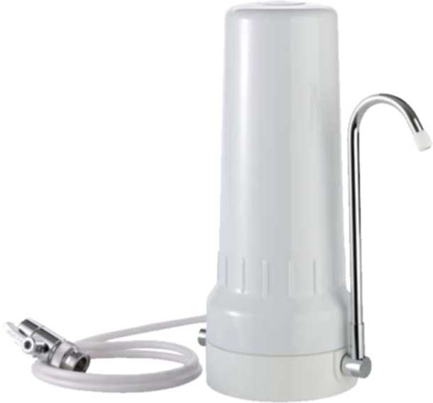 Συσκευή φιλτραρίσματος νερού καμπάνα λευκή (άνω του πάγκου) 10″ με βρυσάκι