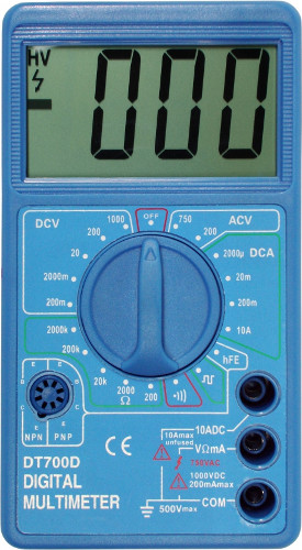 Πολύμετρο με μεγάλη οθόνη και ηχητική ένδειξη συνέχειας (buzzer)