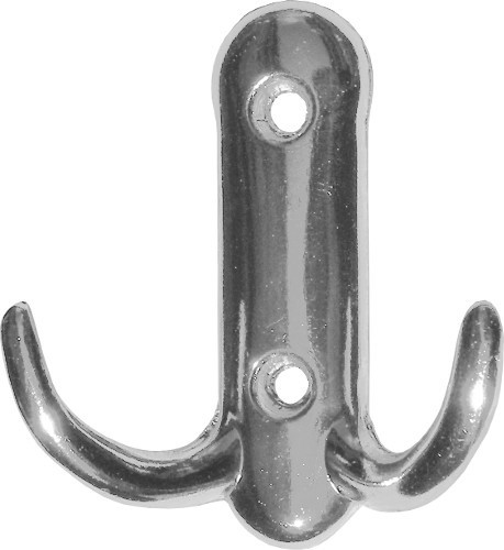 Diecast double robe hook golden