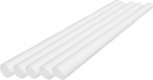 Κύλινδροι θερμαινόμενης σιλικόνης λευκοί Ø11,2mm μήκος 20 εκατοστά συσκευασία 5 τεμαχίων