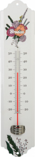 Θερμόμετρο τοίχου οινοπνεύματος μεταλλικό κλίμακας σε C