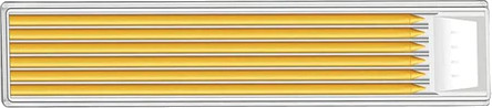 Σετ 6 ανταλλακτικές κίτρινες μύτες για το μηχανικό μολύβι μαρκαρίσματος 001990