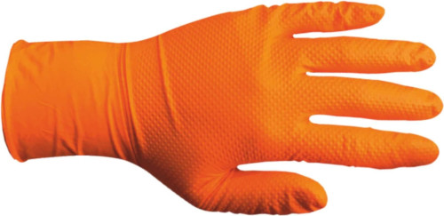 Γάντια νιτριλίου ΒΤ ανάγλυφα χωρίς πούδρα πορτοκαλί πακέτο 50 τεμαχίων