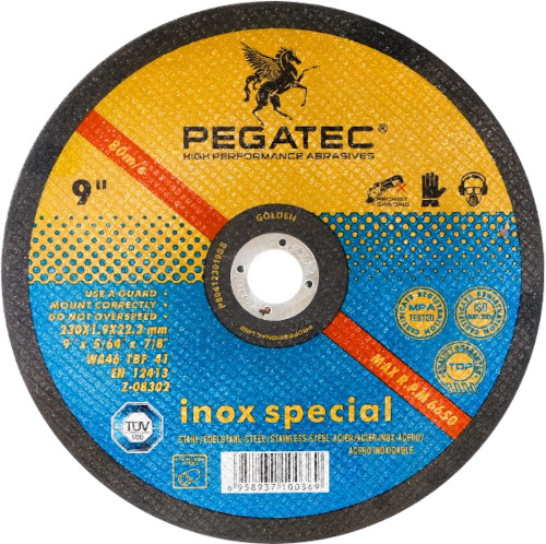 Δίσκος κοπής μετάλλων ίσιος ειδικά για inox 230*1,9*22,2 χιλιοστά