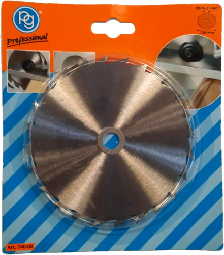 Δίσκος κοπής ξύλου με τρύπα Ø20/16 - 13 mm και 24 δόντια διαμέτρου 125 χιλιοστών
