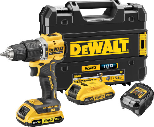 Κρουστικό δραπανοκατσάβιδο brushless με 2 μπαταρίες λιθίου 18V 2Ah 90Nm ταχυφορτιστή σε βαλίτσα