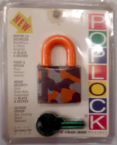 Λουκέτο παραλλαγής πορτοκαλί 30 χιλιοστών με 2 κλειδιά (συλλεκτικό μοντέλο)