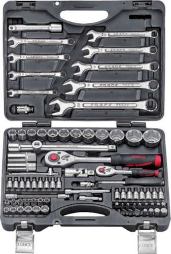 Σετ καρυδάκια, μύτες ½″ & ¼″ και γερμανοπολύγωνα σε βαλίτσα μεταφοράς